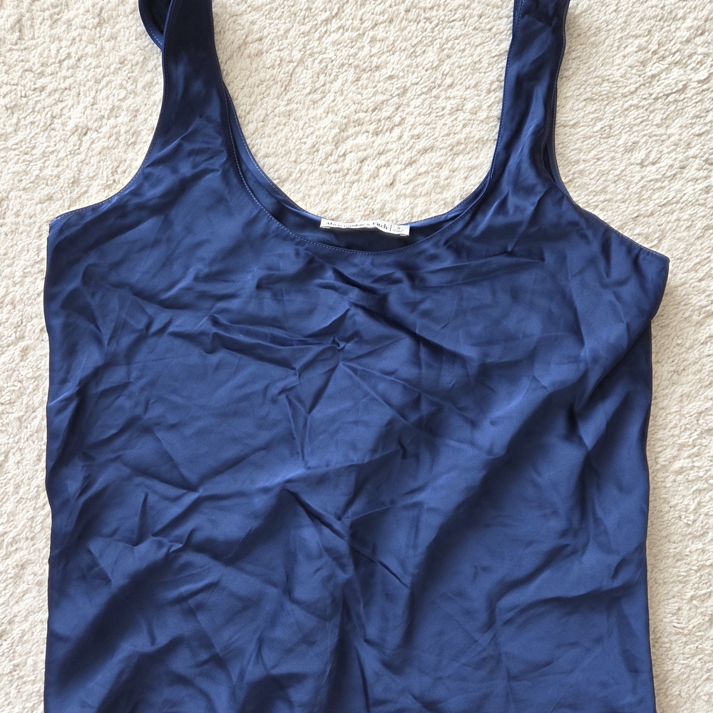 Abercrombie & Fitch Deep Blue Scoop Neck Tank